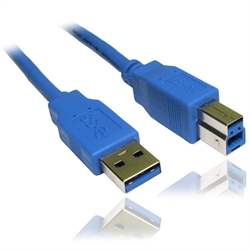 USB 3.0 kabel A hane till B hane 1,8m blå
