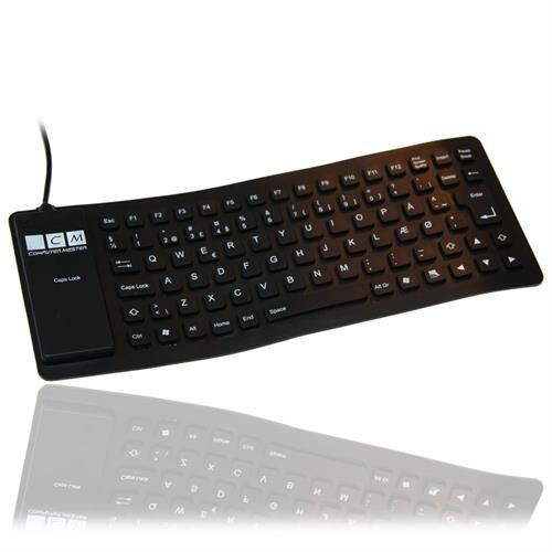 Flexible mini tangentbord, svart (DANSKT språklayout) - SLUTSÅLD - EOL