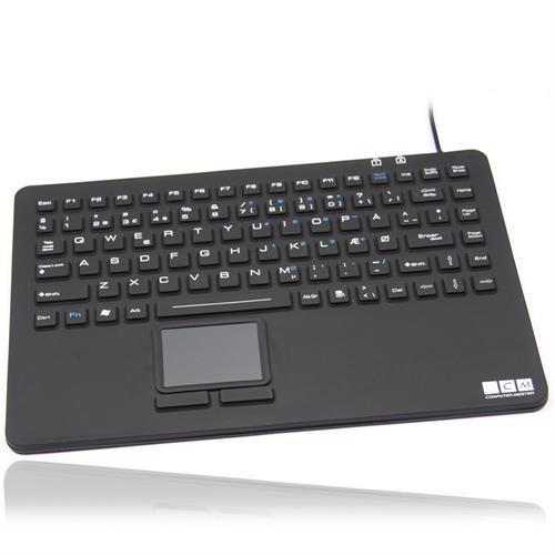 Vattentätt tangentbord med pekplatta, svart (DANSK språklayout) - ERSATT AV 8307