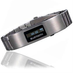 Bluetooth armband i metall, med vibration och display - UTSÅLD