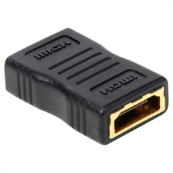 Adapter, HDMI hona till HDMI hona, guldpläterad