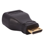 Adapter, HDMI hona till mini HDMI hane, guldpläterad