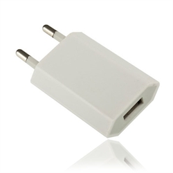 Strömadapter 230V till USB, vit - UDGÅET