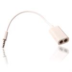 3,5 mm mini jack splitter, vit, iPhone