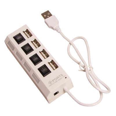 USB brytare, vit, 60 cm kabel