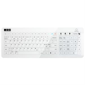 Glastangentbord med touchpad, vit, Bluetooth eller USB (Nordisk språklayout)