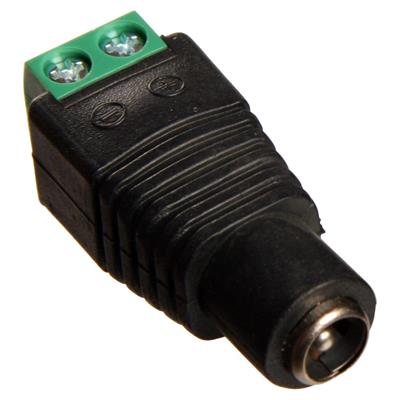 5,5 mm DC adapter med skruvar, hona