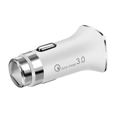 USB laddare för bilen i exklusivt design, 3.0 A, vit USB laddare för bilen i exklusivt design, 3.0 A, vit