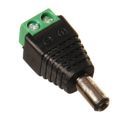 5,5 mm DC adapter med skruvar, hane