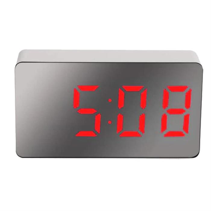 LCD klocka med Alarm, Datum och Termometer, röda siffror