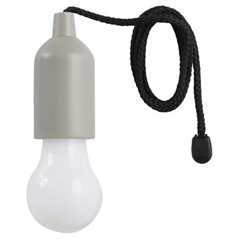 LED glödlampa för batteri, med "tygbeklädd sladd", grå
