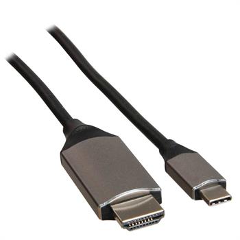 Adapterkabel, USB C till HDMI, 4K Ultra HD, 60 Hz, 2 meter