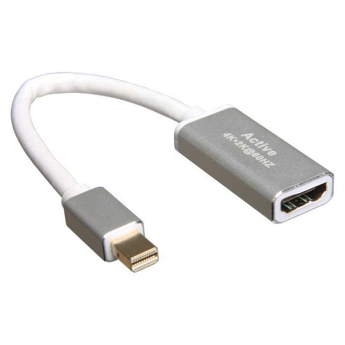 Adapter, Mini Displayport till HDMI, 4K, 30 Hz, silver