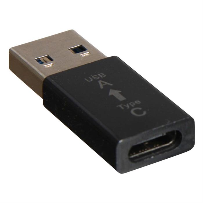 Adapter, USB C till USB A, Svart, USB 3,0