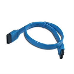 SATA kabel, 13cm, blå